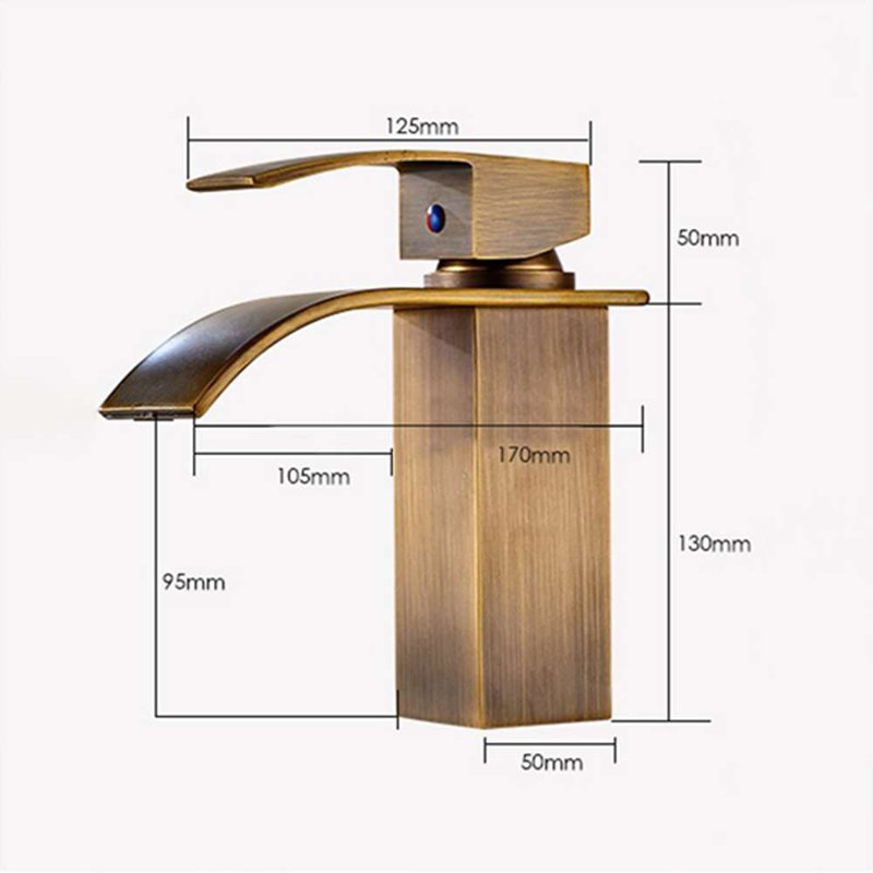 Robinet pour salle de bain à poignée simple en laiton antique BathSelect