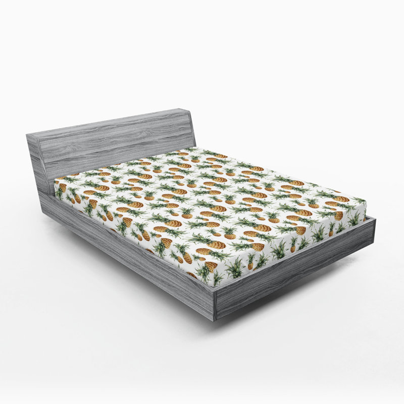 Drap-housse ananas Ambesonne, Drap-housse de taille double