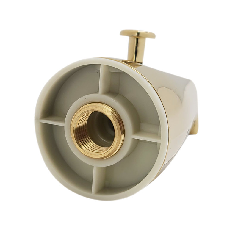 5-1/4" Rear Diverter Tub Spout with 1/2" or 3/4" IPS Rear Connection, Polished Brass