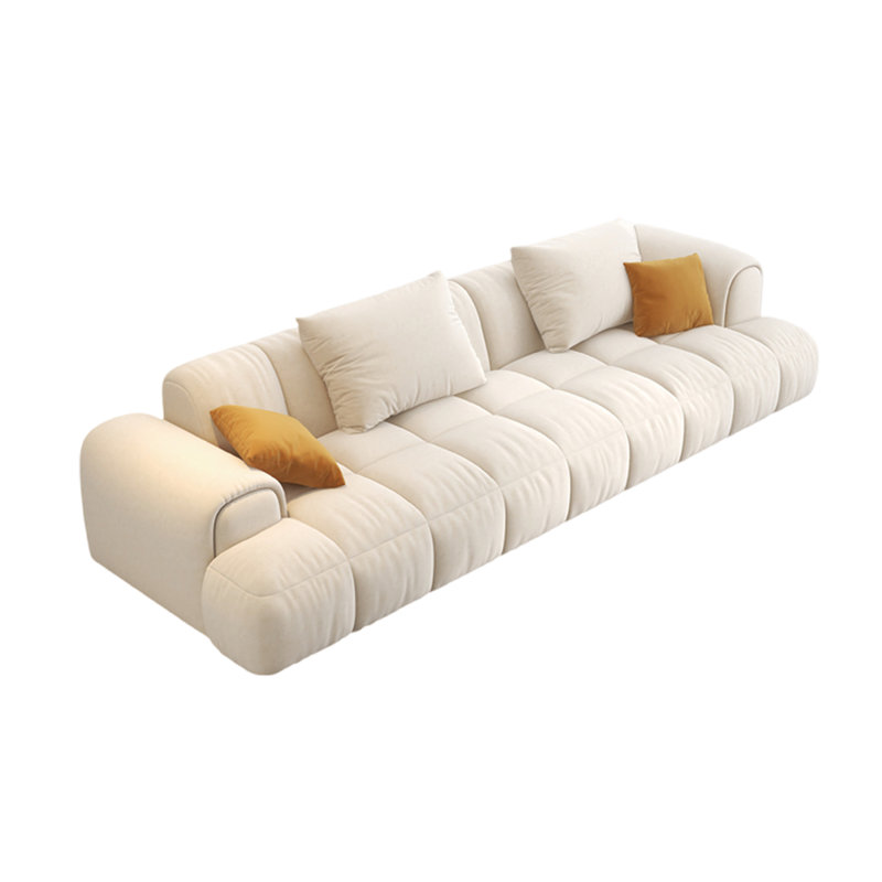 Canapé en tissu de luxe moderne et léger, H 28,74 po x l 118,11 po x P 37 po, 4