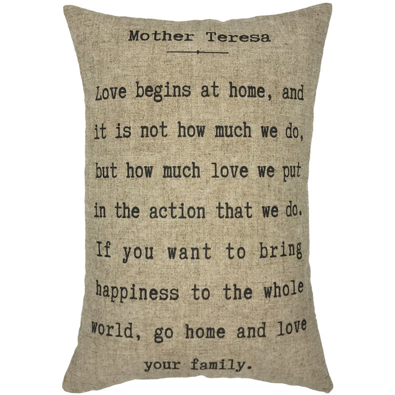  Coussin lombaire en lin Mother Teresa