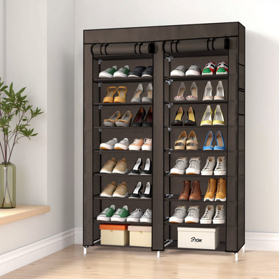 Armoire à chaussures à double rangée 10 couches