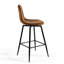 Swivel Upholstered Counter Stool with Metal Frame