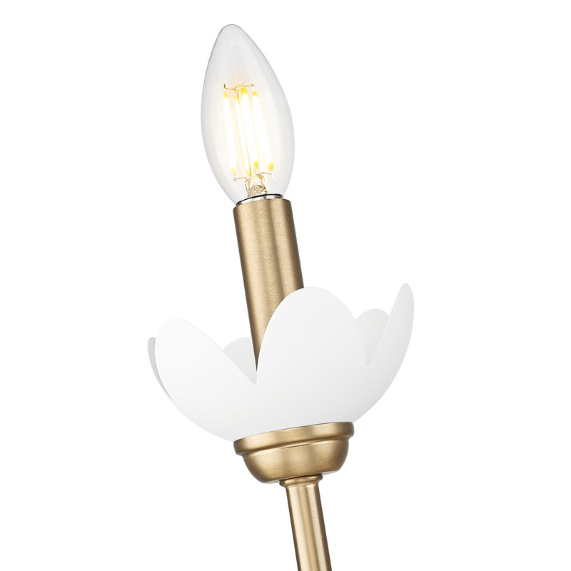 Applique murale texturée Burgett, Une lumière, Doré, H 11,5 po x l 5,25 po x P 7,5 po
