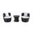 Abrigo 2 Seater Rattan Effect Conversation Set