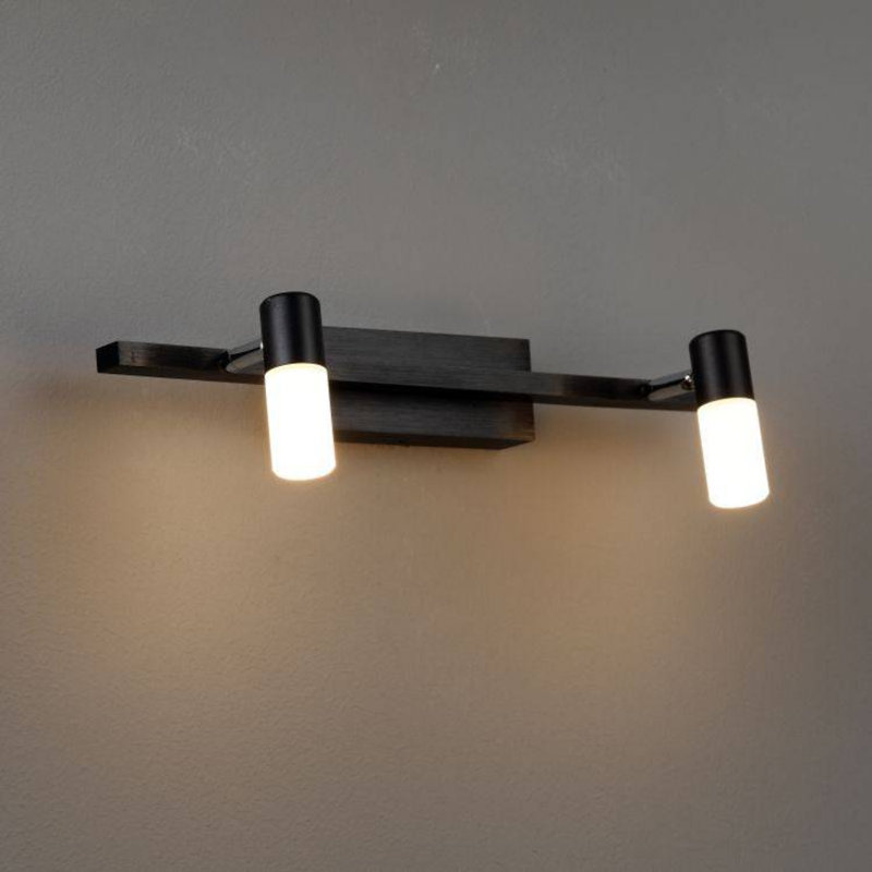 UltraBeam 6 Watt LED Black Finish Over Mirror Light - 240 Lumen Output - 3000k Warm White - 350mm Wide