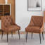 Dining Chairs ,Mid Century Dining ChairsUpholstered Faux Leather Dining Chairs with Back Pull Rod-1744888364