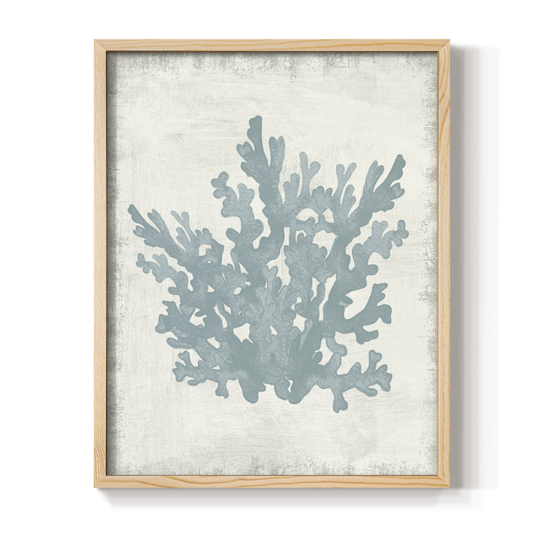 Coral Oasis I, reproduction encadrée - bois massif, Naturel, H 11 po x l 9 po
