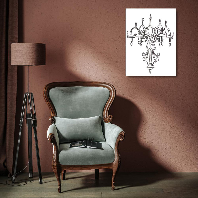 Graphic Chandelier II, 18" H x 13" W