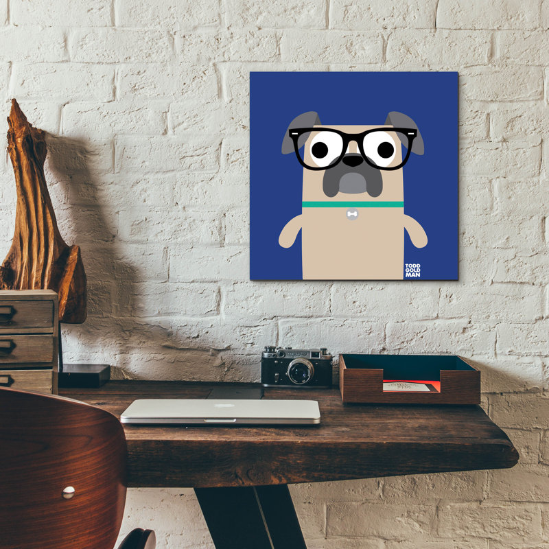 «Bow Wow Pug» par Todd Art, H 12 po x l 12 po