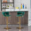 Ensemble de 2 tabourets de bar, avec repose-pieds chromé et base pivotante réglable en hauteur-1933549907