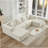 106" Cloud Sectional Couch Double Chaise Lounges(Single Seats not included),Deep Seat Modern Modular Sofa for Living Room,No Assembly Required (Plush Corduroy Fabric)-244713795