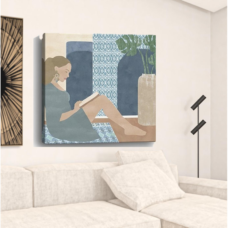 «Bohemian Book Lady», impression murale sans cadre