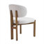 Ensemble de 4 chaises d'appoint avec structure en noyer et revêtement beige doux, siège de salle à manger ergonomique Mid-Century