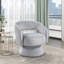 Fauteuil rembourré en velours avec base ronde-1987203453
