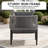 U_STYLE Outdoor Seating Set with Iron Frame & Cushions-748971862