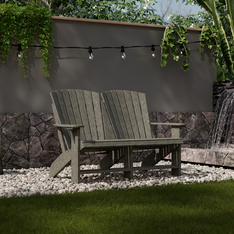 Chaise Adirondack double Heritage, Gris foncé