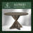 Finch Alfred Round Rustic Solid Wood Dining Table with X-Base, Seats 4-1564515836