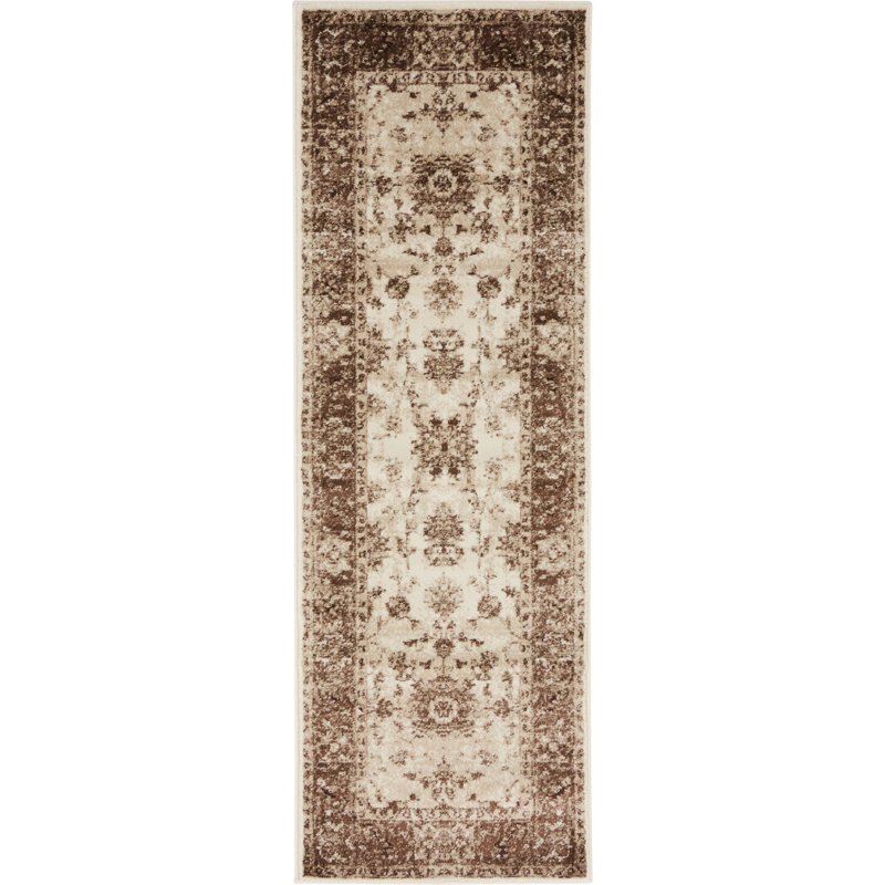 Tapis crème Anah, Tapis de couloir 2 pi x 6 pi 1 po