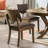 Geles Upholstered Side Chair in Brown