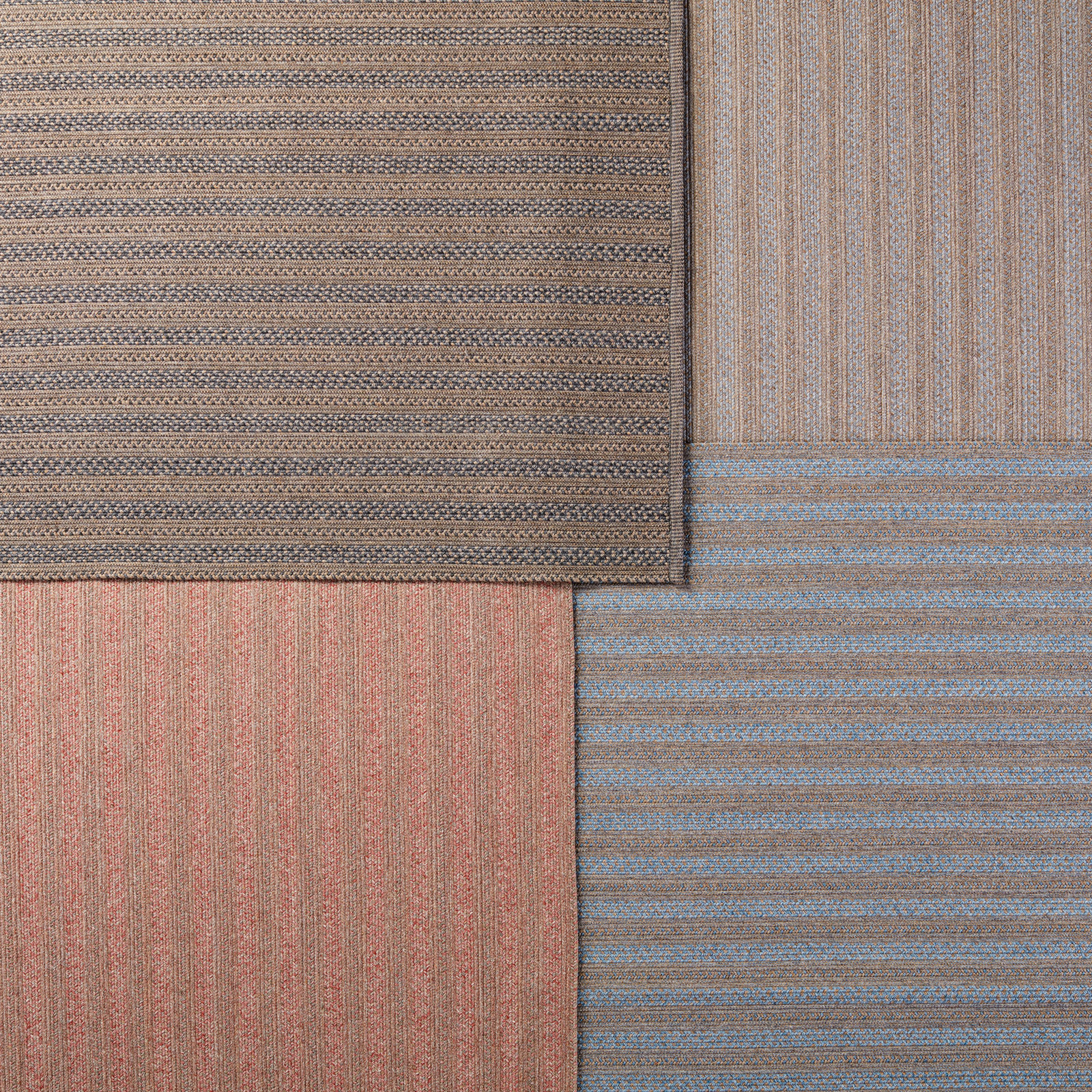 Dieterich Handmade Brown/Blue Indoor/Outdoor Rug, Rectangle 4' x 6'