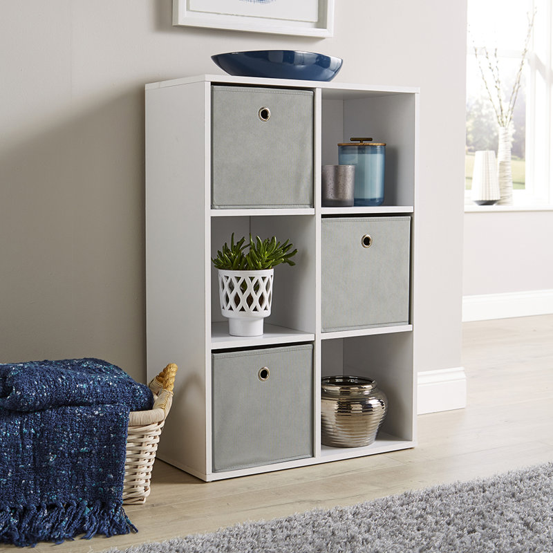 Steinberg 6 Cube Storage Bookcase Unit, White