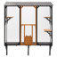 Enceinte d'extérieur Catio avec toit, grand parc pour chat en bois avec plateformes-1268964544