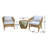 Dunkirk Teak 2 - Person Patio Conversation Set with Cushions