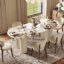 Table de salle à manger ovale moderne 71 "pour 6 personnes Jamani, plateau en pierre frittée blanc brillant, pieds en bois massif-712073456-712073463-730777921