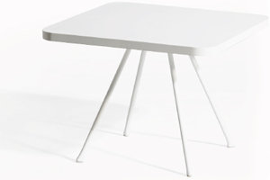 Attol Outdoor Square Coffee Table, White, 17.63" W x 17.63" L x 19.19" H