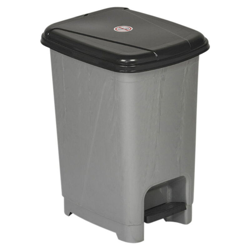 Hellie Plastic Pedal Bin Recycling Bin - 2.11L, Grey