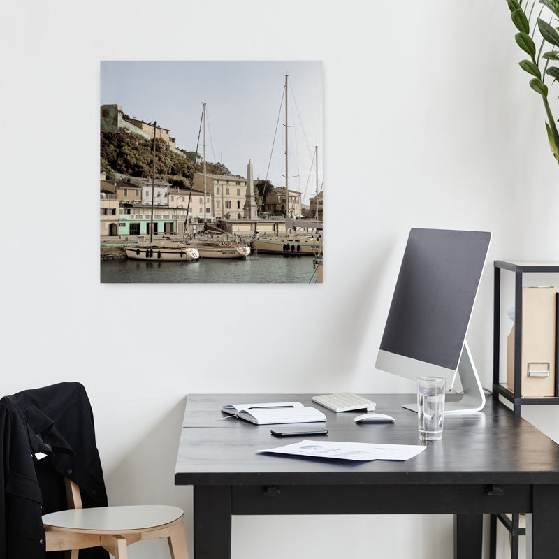 Tuscany Harbour 2 Contemporary Art, 18" H x 18" W