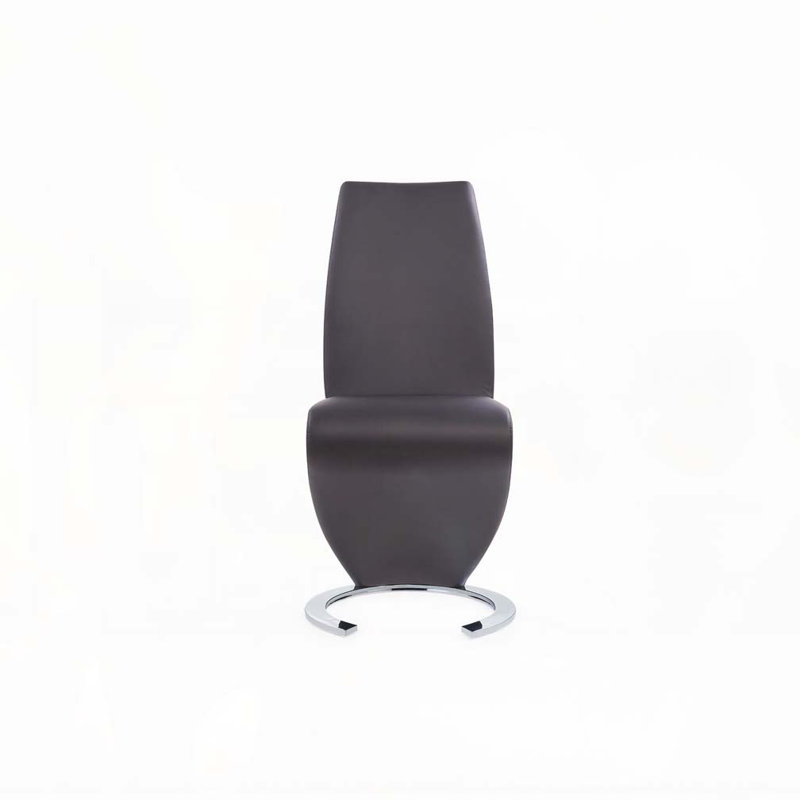 Chaise de salle à manger en similicuir, Gris