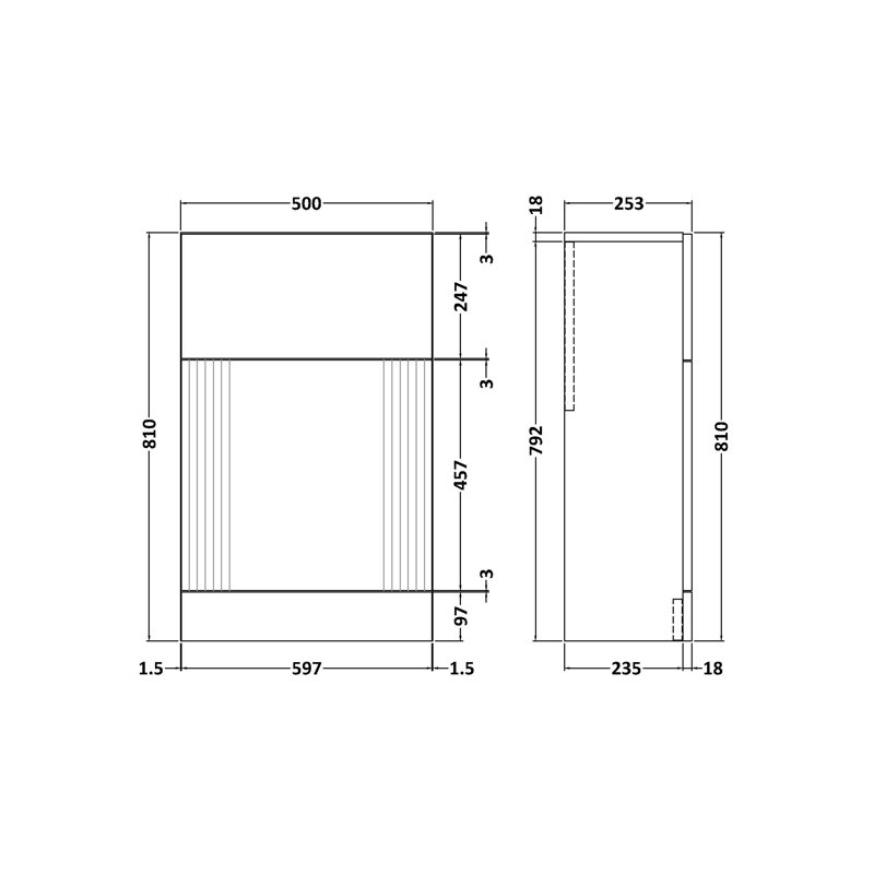 Deco Floor Standing WC Toilet Cabinet