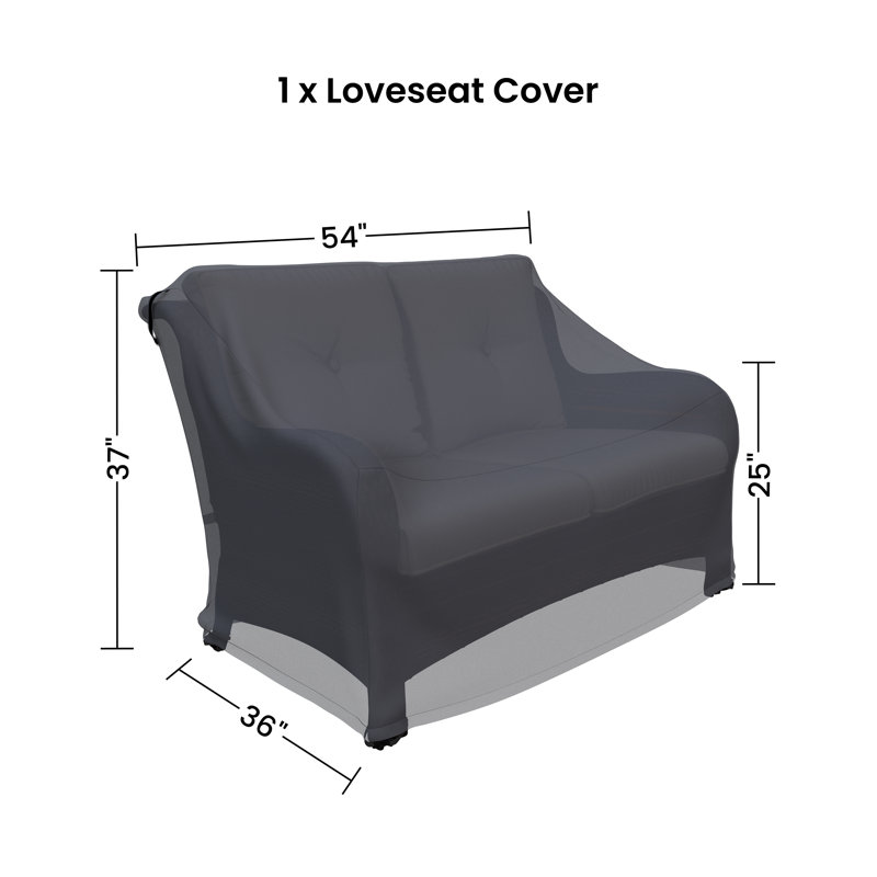Ambarvale 53'' Wide U-Shaped Wicker Loveseat Cover