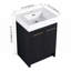 Meuble-lavabo autoportant avec lavabo en résine