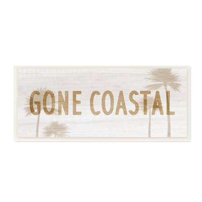 «Gone Coastal Beach», impression amusante sur toile de palmiers tropicaux par Daphne Polselli