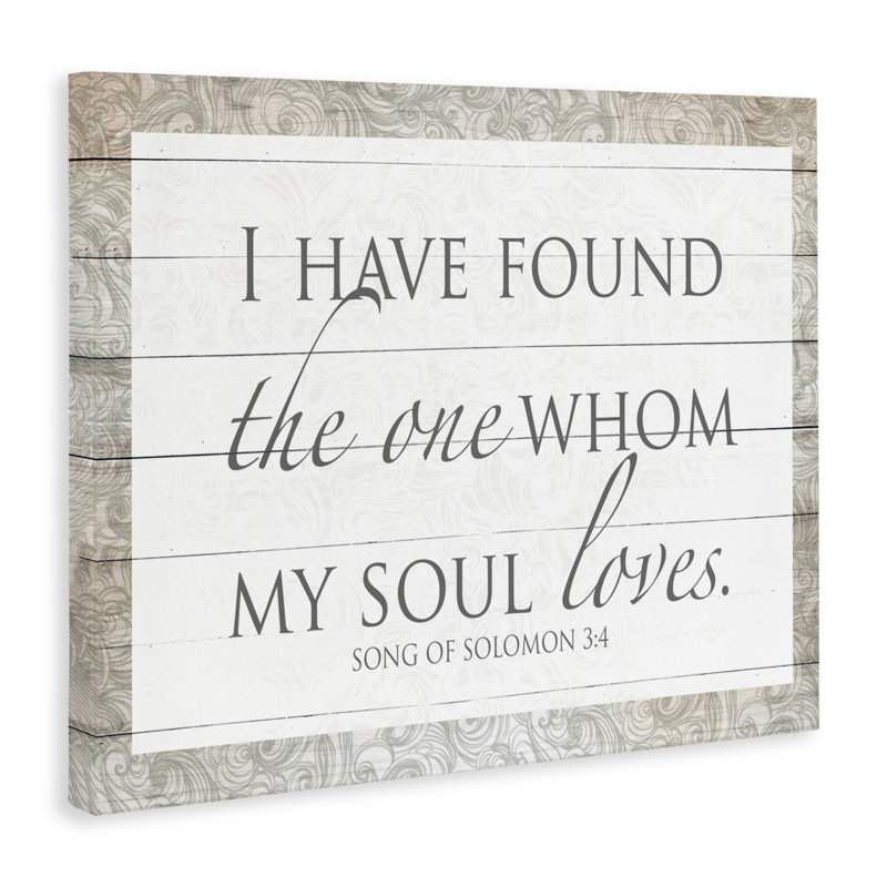 The One Whom My Soul Loves Canvas, conception par SD Graphics Studio, H 24 po x l 30 po