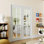 10 doubles portes intérieures en verre transparent Lite - portes en panneau de fibres à densité moyenne avec cadre de porte double réglable et charnières de style