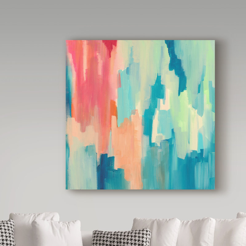 «Color Theory Abstract» par Huso, reproduction d'art sur toile tendue, H 18 po x l 18 po x P 2 po