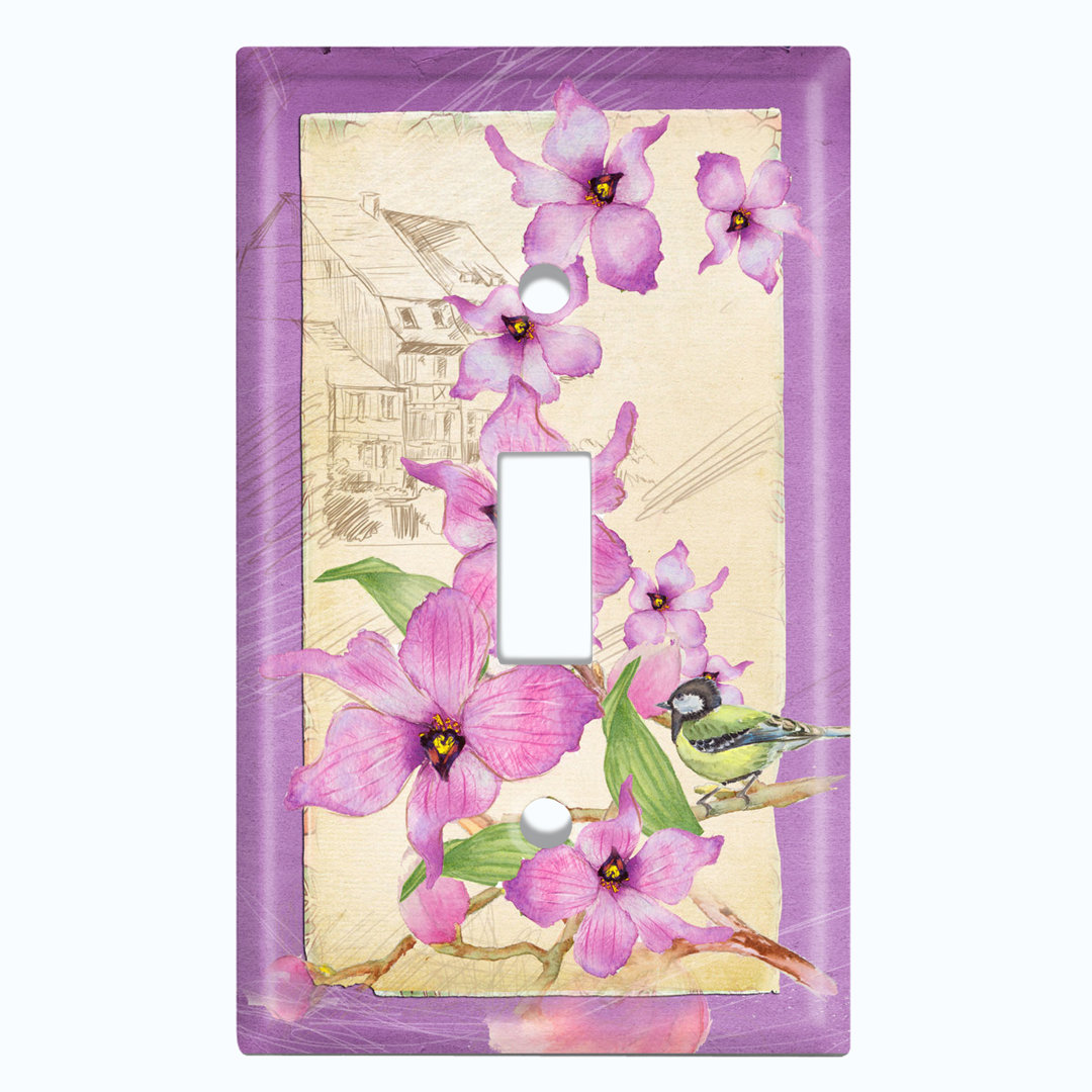 Patterned 1 - Gang Toggle Light Switch Standard Wall Plate WorldAcc