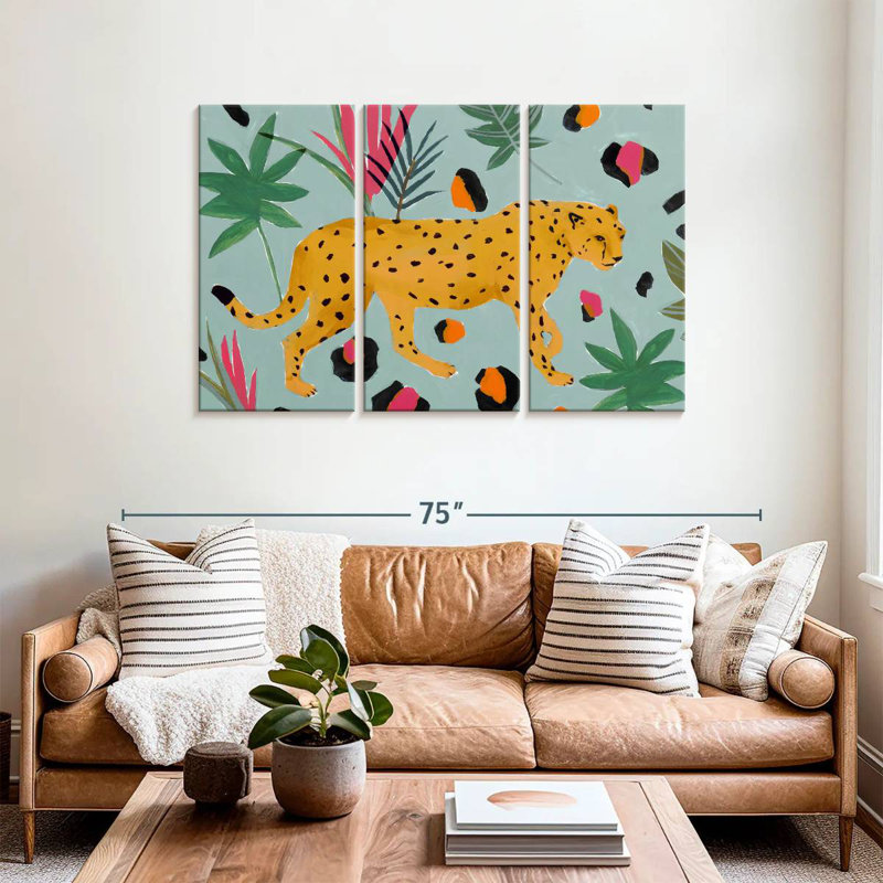 Brampt Walking Cheetah II, 36" H x 57" W