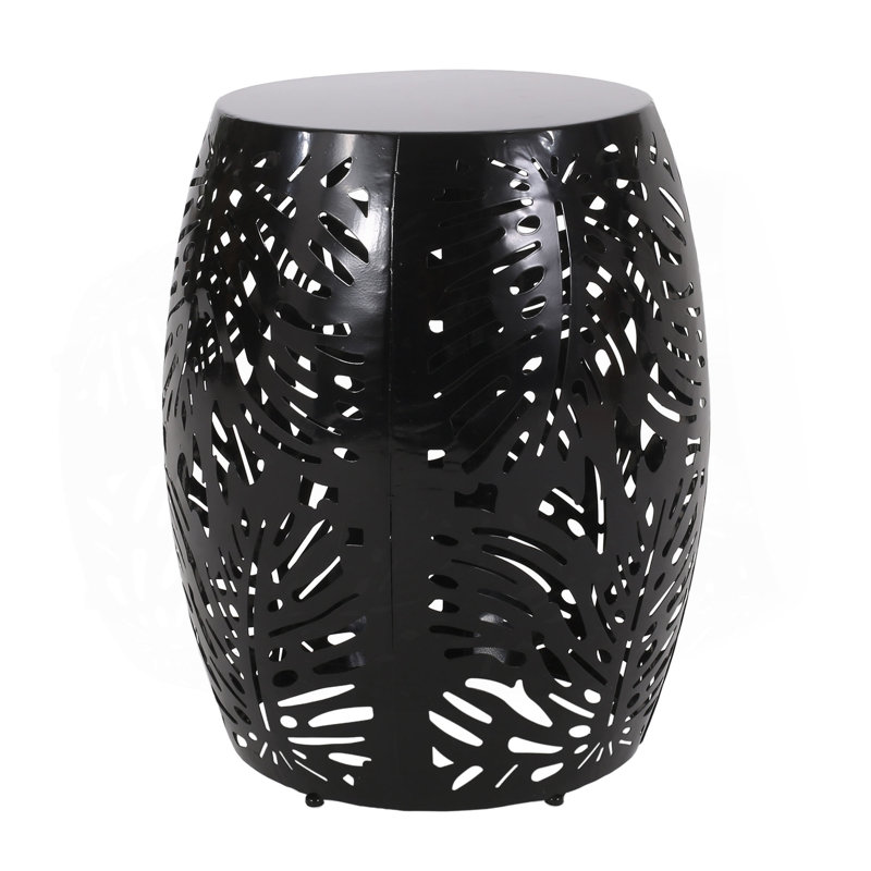 Metal End Table -Large, Black