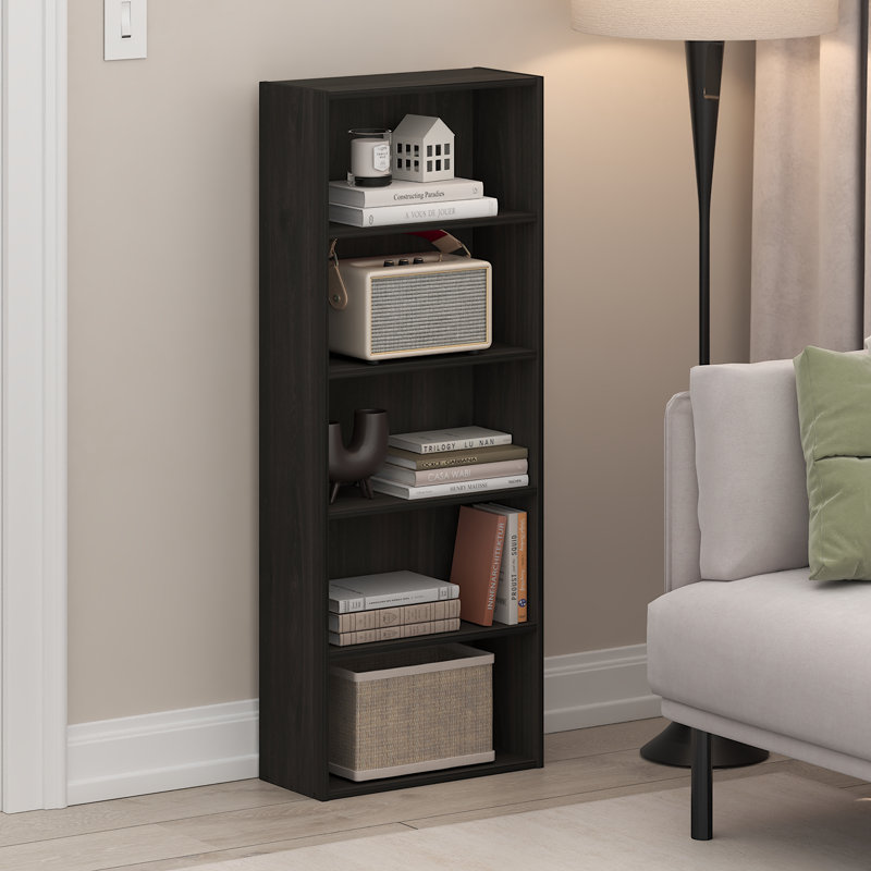 Basic 42.19cm W Standard Bookcase, (5 Shelves) 110.9cm H x 42.19cm W x 18.49cm D