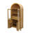 Fluted Tall Arched Pantry Cabinet with Adjustable Shelves-1214607931