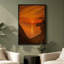 Impression sur toile encadrée, impression de coucher de soleil orange vue de mer pour chambre à coucher - 16 po x 24 po-347169323-347169322