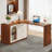 L Shaped Computer Desk With Drawer Cabinet-818357946