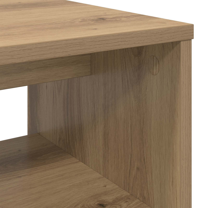 Unfinished TV Stand, Artisan Oak, 40cm H x 60cm L x 35cm W