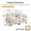 Canapé 2 places Cloud Feel, chenille beige, modulable-702678717