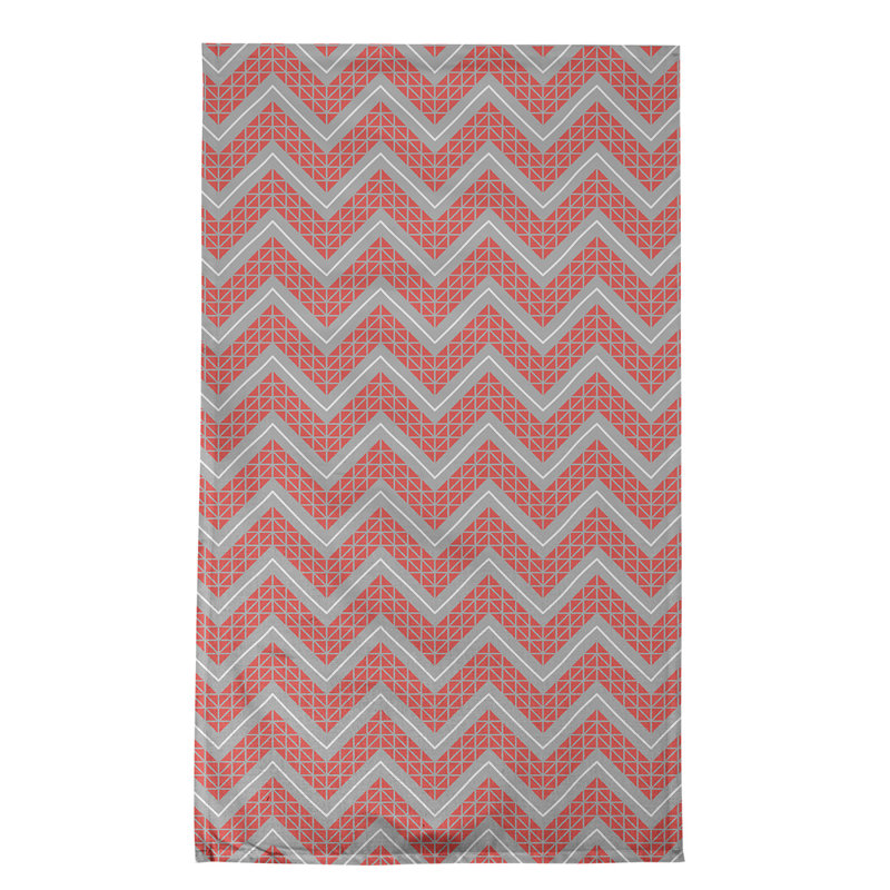 Stephenie Tea Towel Kitchen Towel, Light Pink/Gray/White, Poly Twill